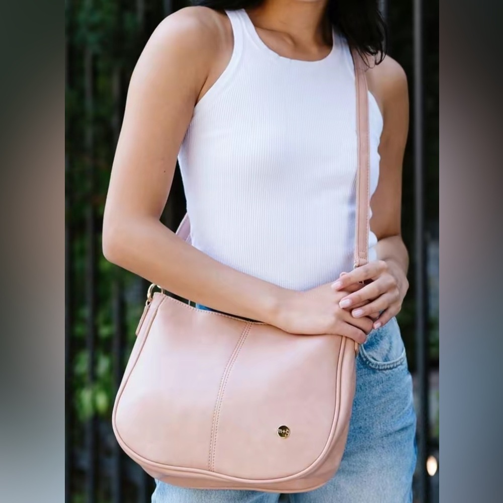modern and chic dusty rose marissa bag